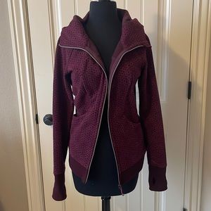 Lululemon Purple full zip thick hoodie